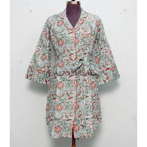 Nuevo Vestido Kimono Informal Estilo Y2K Moderno, Vestido Midi de Fiesta, Túnica India de Algodón Tejido Ecológico, Estilo Occidental con Cuello en V Profundo y Botones - Product Image 4