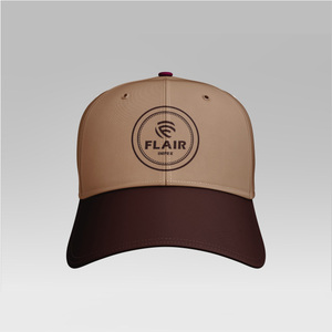 Casquette de baseball bicolore premium – Beige et bordeaux, chapeau de sport ajustable avec logo brodé - Product Image 4