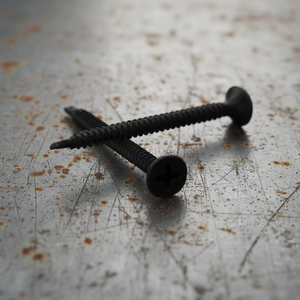 Vis pour cloisons sèches en acier au carbone classe 8.8, filetage métrique/pouces standard, pointe de perçage, autoperceuse, tête bombée/à cornet, phosphate noir/gris - Product Image 1