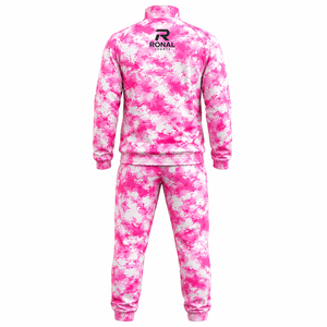 Ensemble de survêtement camouflage rose pour homme RONAL, sweat-shirt et pantalon sportifs à fermeture éclair intégrale, respirant, en polyester, pour le printemps, vêtements décontractés de qualité supérieure - Product Image 2