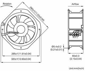 Grand ventilateur axial industriel monté sur toit, à impeller en alliage d'aluminium, pour ligne de production automobile - Product Image 3
