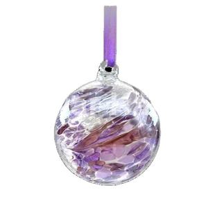 Purple White Large Handmade Hanging <b>Friendship</b> <b>Glass</b> <b>Ball</b> With Custom Decorative for X Mas Tree Christmas Birthday Party Decor - Product Image 1