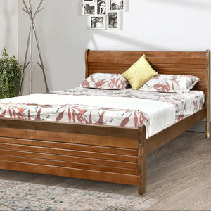 Meubles de chambre à coucher, lit king-size en bois de qualité supérieure, cadre et pieds sculptés à la main, luxe, bois massif de qualité supérieure, fabrication artisanale. - Product Image 1