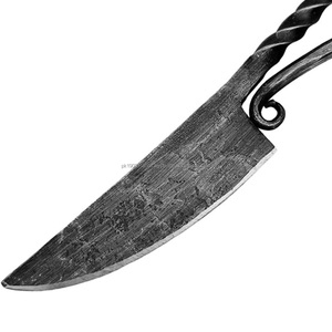 Couteaux à découper élégants médiévaux en acier au carbone forgé faits à la main avec couverture en cuir Meilleur couteau industriel utilitaire OEM personnalisable - Product Image 4