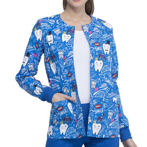 Chaquetas de Enfermería Estampadas para Mujer, 90% Poliéster, 10% Elastano, Uniforme Médico Hospitalario - Product Image 6