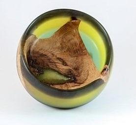 Bol en résine époxy et bois d'acacia fait main, sans BPA, matériau de qualité supérieure pour une brillance et une durabilité durables - Product Image 4