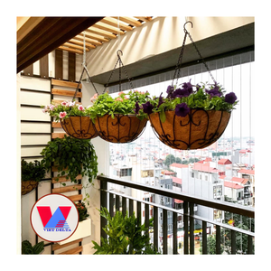 Maceta Colgante Grande de Fibra de Coco, Cesta Decorativa Natural para Plantas, Soporte para Flores, Recipiente de Turba de Coco para Orquídeas, Jardín y Decoración del Hogar - Product Image 1