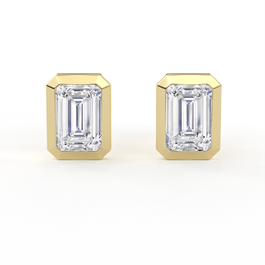 ต่างหูเพชร POOJA DIAMOND EYJ-89 ทอง 14K 18K เพชรเลี้ยงในห้องปฏิบัติการทรงเหลี่ยมมรกต รับรองโดย IGI เครื่องประดับหรูหราสำหรับทุกเพศ ขายส่ง - Product Image 5