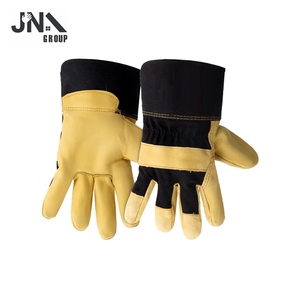 Cow Split Canvas Rigger Industrial Construction Safety Work <b>Gloves</b> Cowhide Leather Welding <b>Gloves</b> - Product Image 1