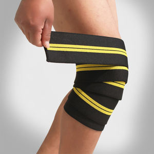 Genouillère de soutien élastique robuste personnalisée avec protection pour la musculation et l'haltérophilie - Bande de compression flexible - Product Image 5