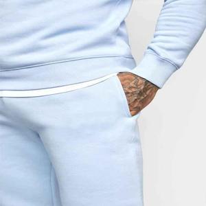 Ensemble de survêtement deux pièces en coton 100 % pour homme, idéal pour l'entraînement et le fitness, respirant, en coton uni teint - Product Image 6