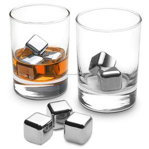 reusable metal ice cubes stainless steel whisky stones whisky stones gift set metal whisky stones set gift <b>box</b> ice cubes set - Product Image 1