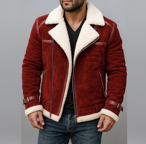 Chaqueta de Motociclista Casual de Primavera para Hombre, de Cuero de Gamuza, Calidad Premium 2026, Reversible, Diseño Moderno y a la Moda, Impermeable - Product Image 1