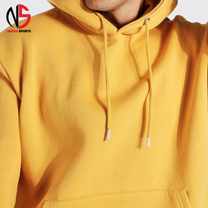 เสื้อฮู้ดดี้ผู้ชายสีเหลืองสไตล์สตรีทแวร์ขายดี ผลิตตามสั่ง ผ้าฝ้าย 100% OEM เสื้อผ้าลำลอง ระบายอากาศได้ดี - Product Image 3