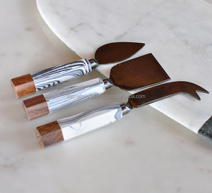 Esparcidor de queso de lujo con mango de mármol y cuchillos de queso de acero inoxidable, juego de cuchillos de queso con mango de bucle, precios asequibles - Product Image 2