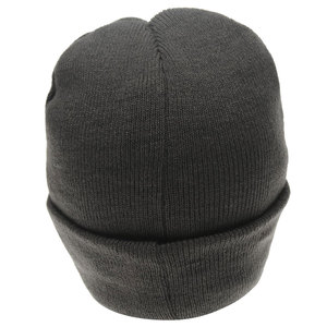 Bonnet tricoté texturé personnalisé avec logo, gris et noir, style tressé, bonnet d'hiver chaud à revers, Gorros, vente en gros 2026 - Product Image 3