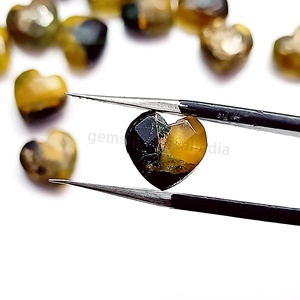 Cuentas de piedras preciosas facetadas en forma de corazón de turquesa Oyster de 10 mm, turquesa Mohave tallada a mano, piedras preciosas sueltas para la fabricación de joyas. - Product Image 4