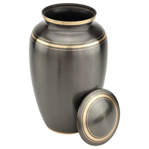 Urna Funeraria de Latón Gris Premium al por Mayor para Cenizas de Adultos y Mascotas, Elegante Urna Conmemorativa con Construcción Metálica - Product Image 2