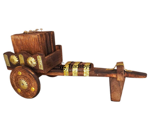 Juego de Posavasos de Madera Hechos a Mano, Posavasos de Lujo para Mesa de Centro, Hogar, Tradebyd - Product Image 1