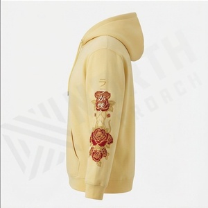 Pulls à capuche de luxe personnalisés de haute qualité pour hommes, en coton mélangé lourd peigné, coupe décontractée, pour l'hiver – Vente en gros - Product Image 3