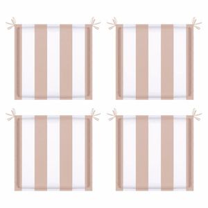 4pcs Replacement Patio Seat Cushions 15\" X 15\" Ties for Outdoor Dining Gardens Patios-Premium Quality Outdoor Pillows Cushions - Product Image 1