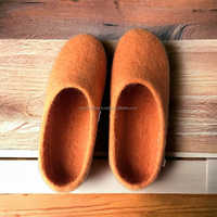 Chaussons d'intérieur unisexes faits à la main en feutre 100% laine de mouton, légers, écologiques, biodégradables, recyclables, style hôtelier, chauds