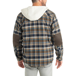 Wholesale Custom Fashion <b>Men's</b> <b>Flannel</b> <b>Jacket</b> Long Sleeves Plaid <b>Flannel</b> Hoodie for <b>Men</b> Support Custom Logo - Product Image 1