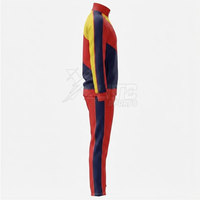 Ensemble de survêtement d'entraînement d'hiver avec haut zippé et pantalon long pour le football, la course et la tenue d'équipe en salle de sport