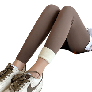 Leggings chauds pour femmes, couleur unie, hiver, vente chaude, leggings thermiques épais de qualité supérieure, extensibles, confortables, tendance et à la mode - Product Image 1