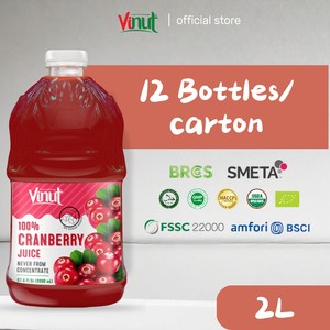 Zumo de arándano 100%, sin azúcar añadido, excelente fuente de vitamina C, zumo de fruta 100%, VINUT 67,6 floz (paquete de 12) mayorista - Product Image 4