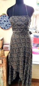 Robe midi élégante pour femmes, en soie d'été, douce, personnalisée, sans manches, Y2K, à pois, col rond, taille naturelle, lavable, décontractée, pour les vacances - Product Image 4