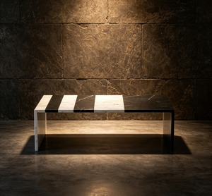 Mesa de Centro Moderna de Mármol Sunshine, Diseño Minimalista, Muebles para Sala de Estar, Superficie de Piedra Resistente - Product Image 1