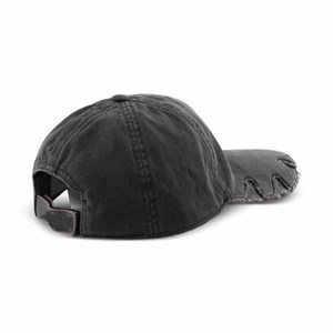 Distressed Denim Baseball Cap Unisex 6-Panel Vintage Casual Hat Adjustable Back Closure Solid Color Spring Summer Wear - Product Image 3