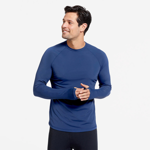 High Quality ODM OEM Customized Long Sleeve Rash Guard <b>Men</b> Spandex/Polyester UPF50 Printed <b>Compression</b> Quick Dry Eco-Friendly - Product Image 1