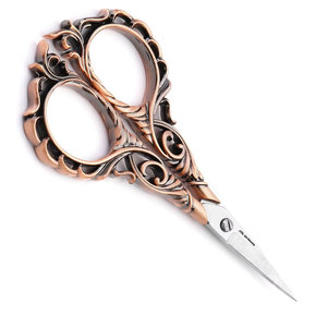 Ciseaux de couture exquis de petite taille pour salon de beauté, ensemble de ciseaux à broder vintage en acier inoxydable - Product Image 5
