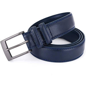 Cinturón Casual Clásico con Hebilla de Placa de Acero y Cuero Vacuno para Hombres, Ideal para el Trabajo y Vestimenta Formal - Product Image 4