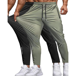 Lightweight Breathable Men <b>Jogger</b> Pants Quick Dry Sweatpants Running Yoga Golf Zipper Pocket Sportswear <b>Nylon</b> Spandex - Product Image 1