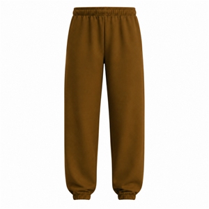 Ensemble de survêtement marron 2 pièces tendance avec sweat-shirt zippé et pantalon de jogging, personnalisable avec logo, vêtements de sport décontractés, fournisseur OEM - Product Image 4