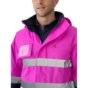 Chaqueta de Trabajo Reflectante de Alta Visibilidad para Hombre, Impermeable, de Invierno, para Seguridad Laboral, Construcción, Resistente al Viento, 2026 - Product Image 2