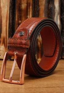 Cinturón de Cuero Vacuno Personalizado Vintage 2026, Ecológico, Duradero, Retro, Casual de Negocios, Formal, Negro, de Piel de Cocodrilo Genuina - Product Image 5