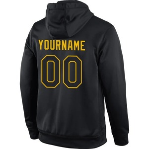 Custom Wholesale Stitched <b>Black</b> Old Gold Football Pullover Sweatshirt Hoodie Embroidery <b>Fleece</b> Team Training Apparel - Product Image 5