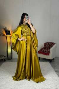 Robes Afghanes pour Femmes Grande Taille Personnalisables en Couleur et en Taille, avec Appliques en Dentelle, Volants, Broderies, Longueur Genou, Coupe Évasée, Motifs Floraux Vintage - Product Image 3