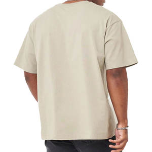 Camiseta Oversize de Algodón 100% de Alta Calidad, Gruesa y Transpirable, con Hombros Caídos, Cuello Medio Alto, Estilo Urbano, Unisex, Personalizable para Hombre - Product Image 2