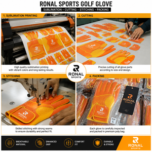 Guante de Golf RONAL SPORTS para Mano Derecha, Cuero Genuino, Dedos Completos, Antideslizante, Transpirable, Correa de Muñeca Ajustable, Unisex, en Oferta - Product Image 5