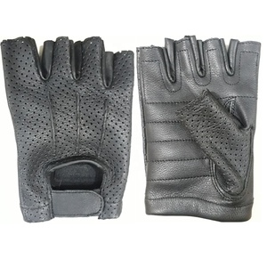 Gants de cyclisme en cuir noir pleine main Keven Impex de haute qualité, respirants, avec fermeture auto-agrippante, unisexe, prix abordable, États-Unis - Product Image 1