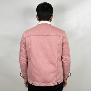 Vestes en jean en gros personnalisées, style délavé et vieilli, quatre poches, coupe ajustée confortable, nouvelle veste en jean tendance pour homme - Product Image 4