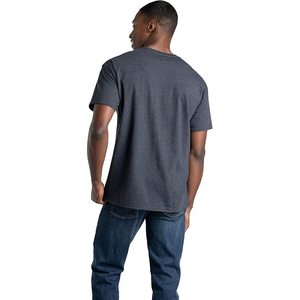 Camiseta de Manga Corta Azul Marino para Hombre, 100% Algodón, Corte Regular, Cuello Redondo, Informal, Tejido de Punto, Color Sólido, Transpirable - Product Image 6