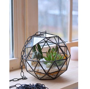 Grand terrarium géométrique en verre, décoration d'intérieur, décoration minimaliste pour les amateurs de plantes, décoration de salon, cadeau personnalisé - Product Image 1