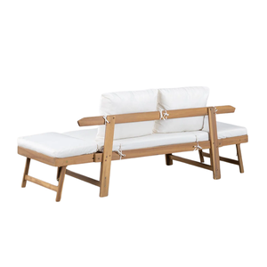 ม้านั่งไม้สมัยใหม่ ทนทาน ปรับได้ นั่งสบาย สำหรับลานบ้าน ยี่ห้อ Minh Phuoc Furniture เวียดนาม เหมาะสำหรับห้องนั่งเล่น สระว่ายน้ำ สวน ใช้งานง่าย - Product Image 2