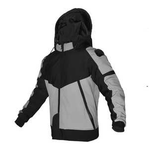 Softshell Armoured Breathable Windproof Waterproof Quick Dry Unisex Motorcycle Hoodie CE Approved Removable <b>Protectors</b> - Product Image 2